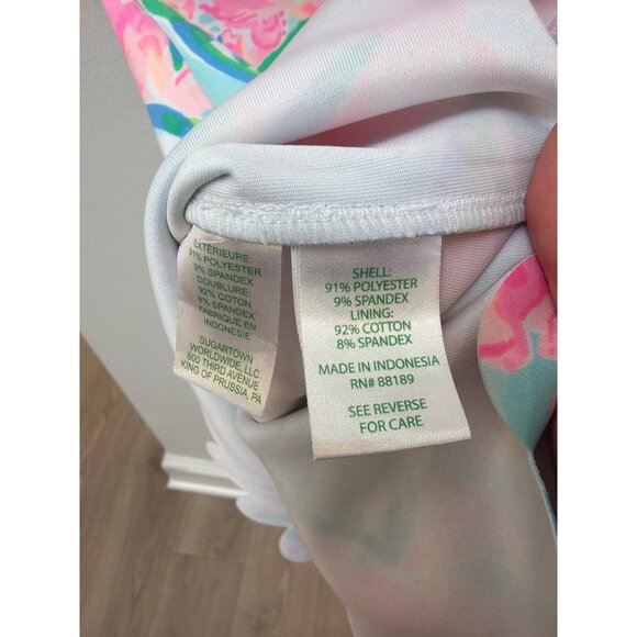 Lilly Pulitzer Girls Size 12 Floral Scalloped Hem Dress Multicolor Polyester & S - Picture 6 of 6